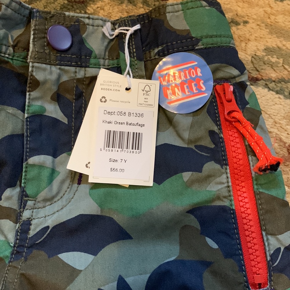 Mini Boden Khaki Green Batouflage Pants - Picture 2 of 8